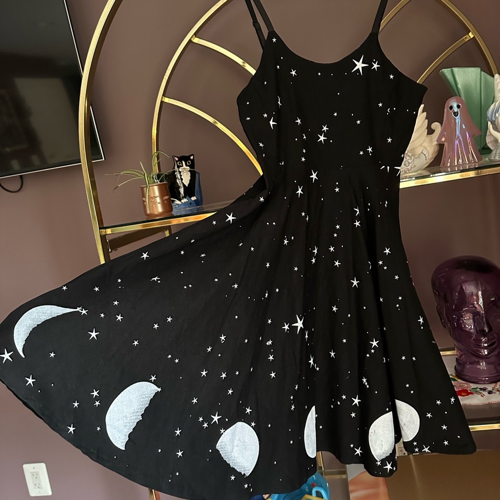 ON HOLD ✨do not buy✨Too Fast Black Celestial Dress